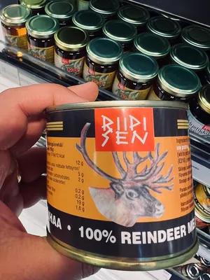 Can of 100 percent reindeer meat