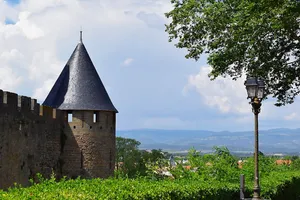 Corner of the citadel over Carsassonne