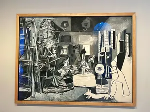 Gray cubist Picasso painting