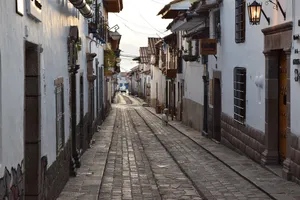 Cusco street with dogs