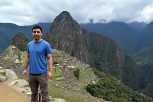 Andrew above Macchu Picchu