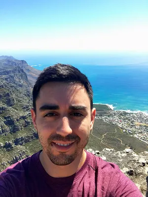 Selfie from the top of Table Mountain, Cape Town