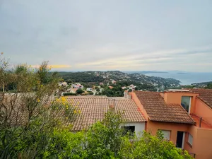 View of Begur and the Mediterranean from a hill