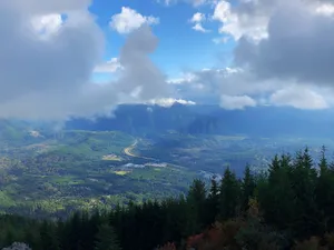 View of a valley from a mountain