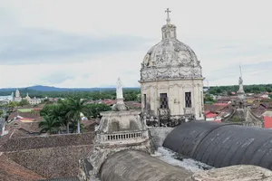 Church tower over Granada