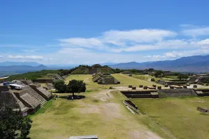 View over Monte Alban pyramids