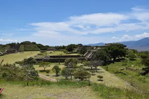 Side view over Monte Alban site